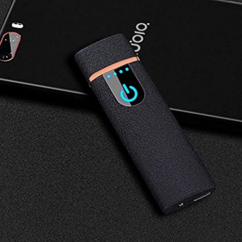 Wiber Rechargeable USB Electronic Lighter Fingerprint Touching LED Sensor Screen Double-sided Ignition Windproof Flameless Candle LighterJustSmoke.Me
