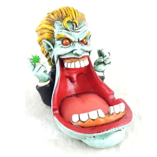 Wise Skies Funky Ashtrays Choose Your Own Skull Rasta Man Alien Resin Ash Trays Accessories (Jaw Dropped)JustSmoke.Me