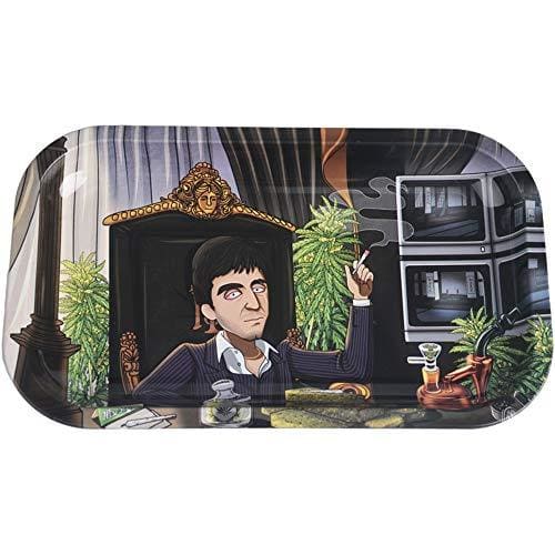 Wise Skies Metal Rolling Tray Smoking Accessories Characters Rolling Papers Rolling Tip Small (Scar - Medium)JustSmoke.Me