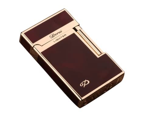 (WITHOUT GAS) Retro Portable Lighter,Refillable Lighter,Classical Retro Design,Soft Flame, Gift (Red)JustSmoke.Me