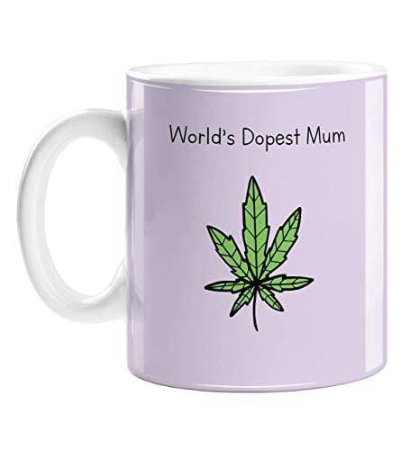 World's Dopest Mum Mug | Doodle Thank You Gift for Mum, Weed Pun Mug for Mother, Just Because Gift for Mum, Stoner Mother's Day GiftJustSmoke.Me